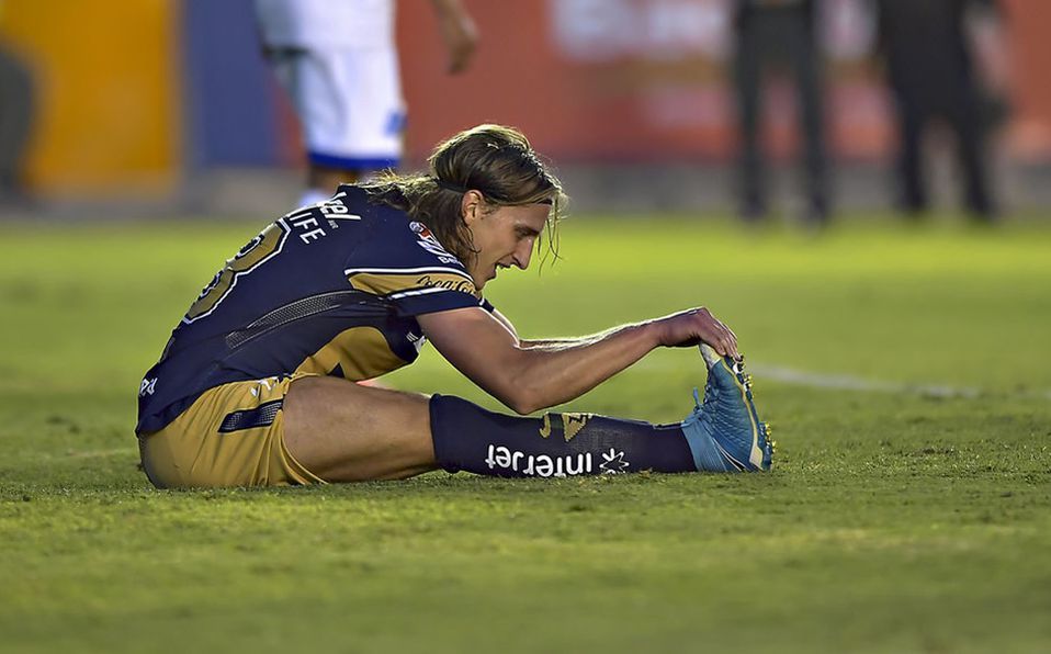 José Antonio García durante un partido con Pumas