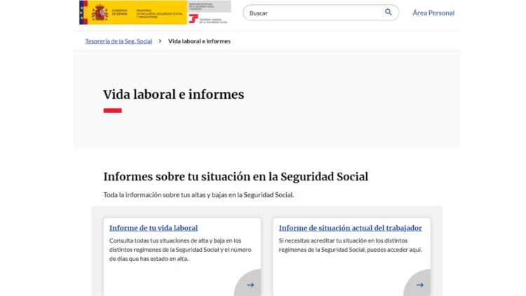 Obtener informe de vida laboral de la Seguridad Social